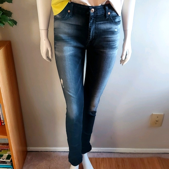 7 for All Mankind the High-waist Skinny jeans